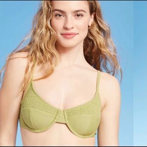 Green bikini top